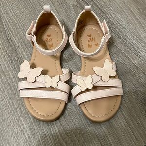 H&M Butterfly Velcro Kids Sandals Size 10.5